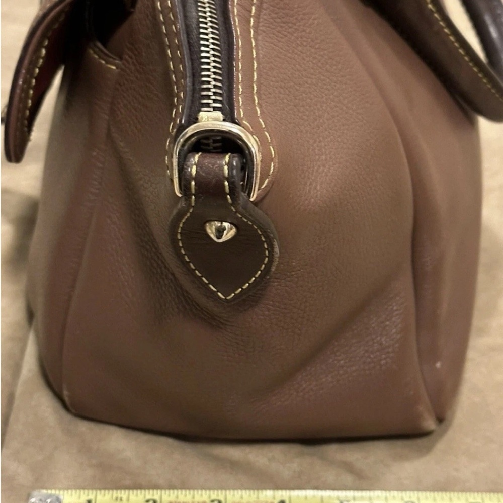 Dooney & Bourke Tan Leather Satchel - Picture 12 of 13
